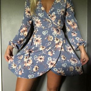 Floral long sleeve summer dress